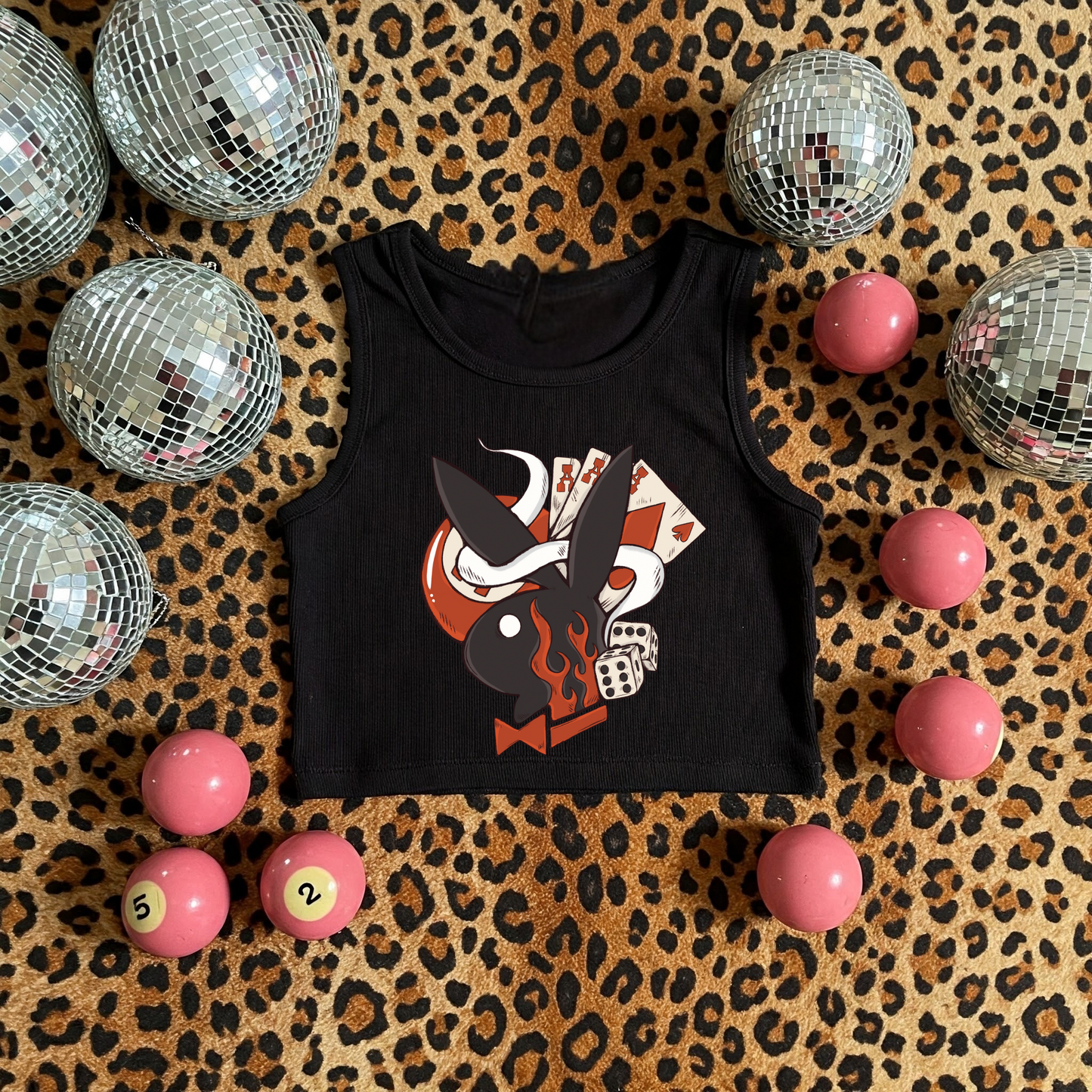 Playboy Ribbed Racer Tank
