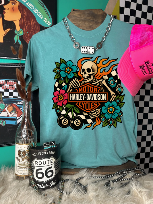 Floral skull HD Tee
