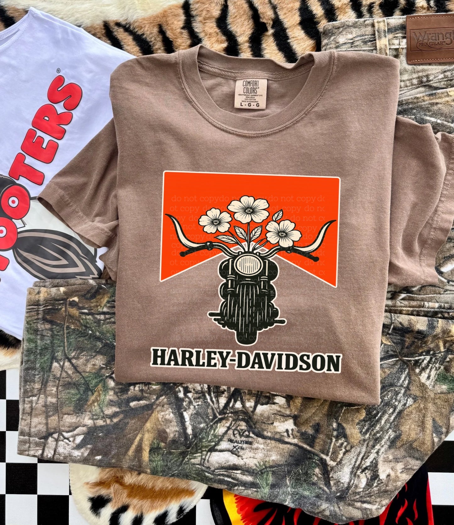 Floral Harley tee