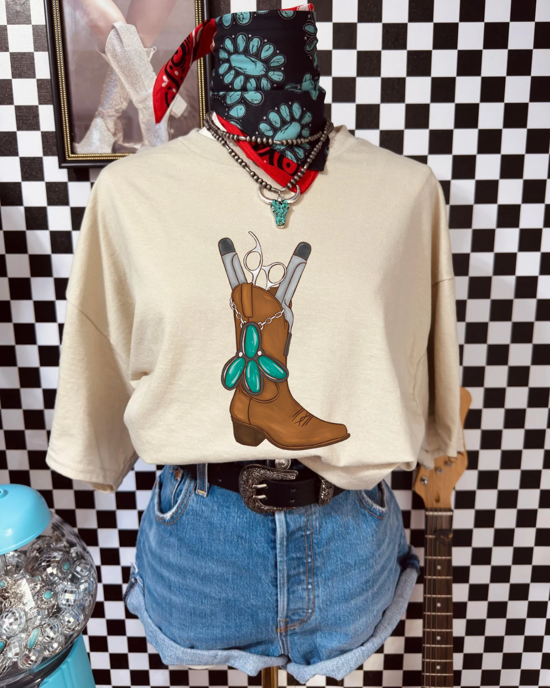 Hairstylist boots Tee