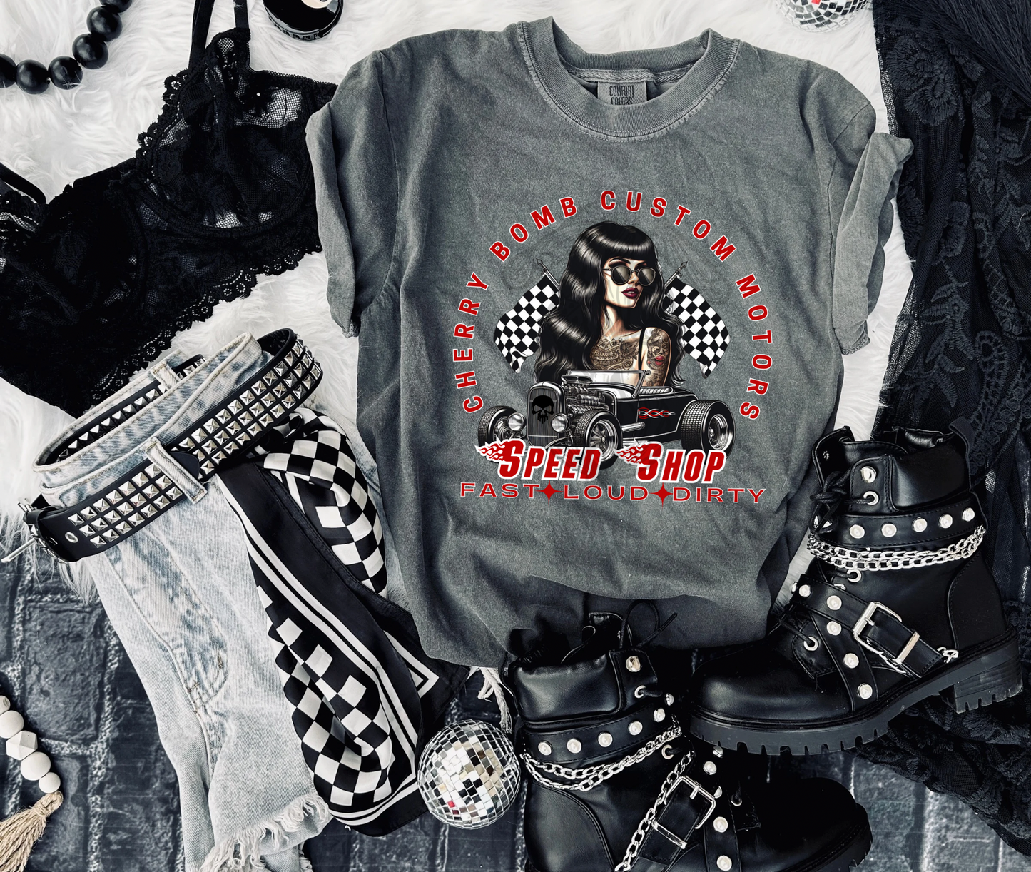 Cherry Bomb Custom Motors tee