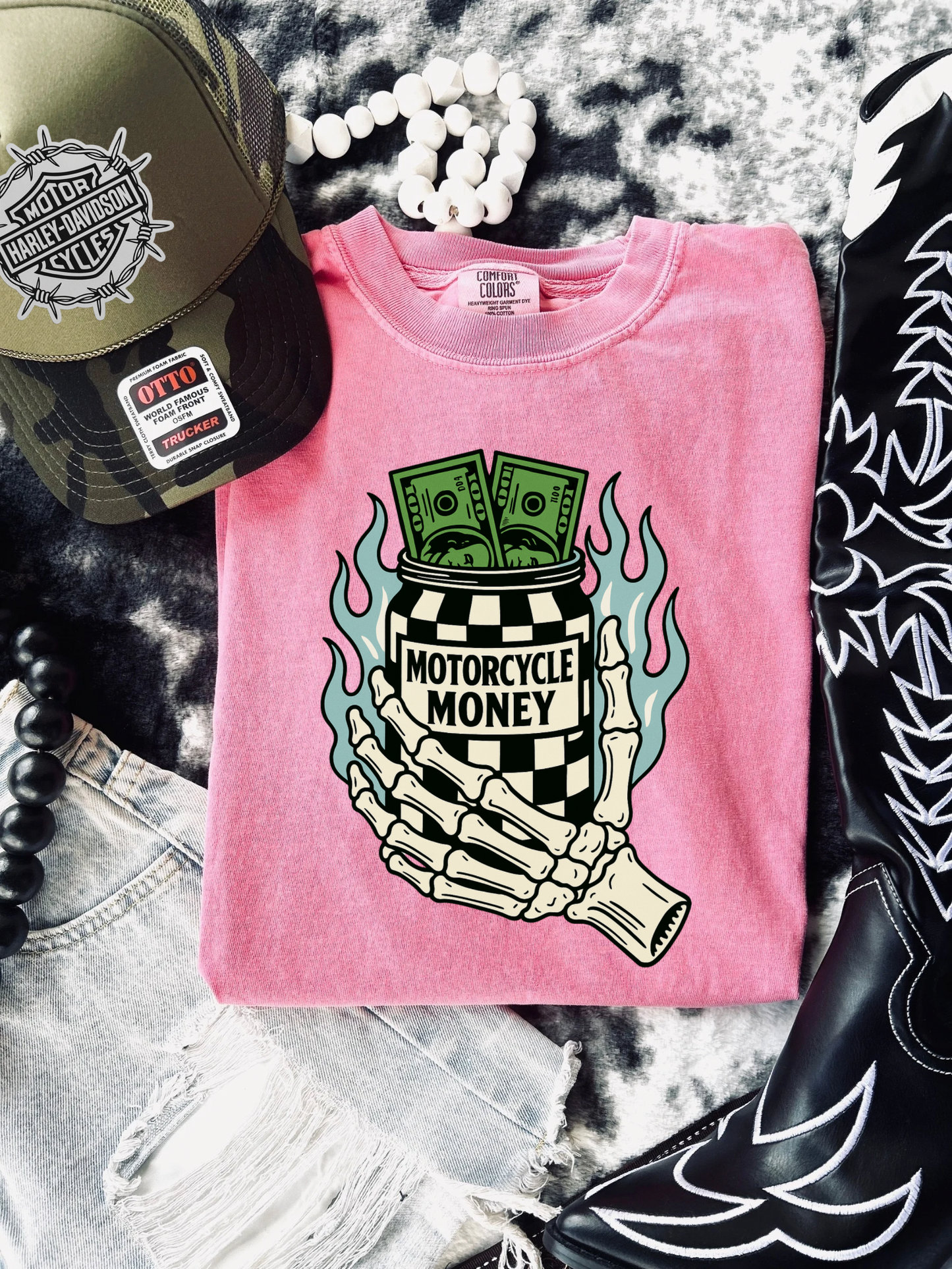 Motorcycle money tee