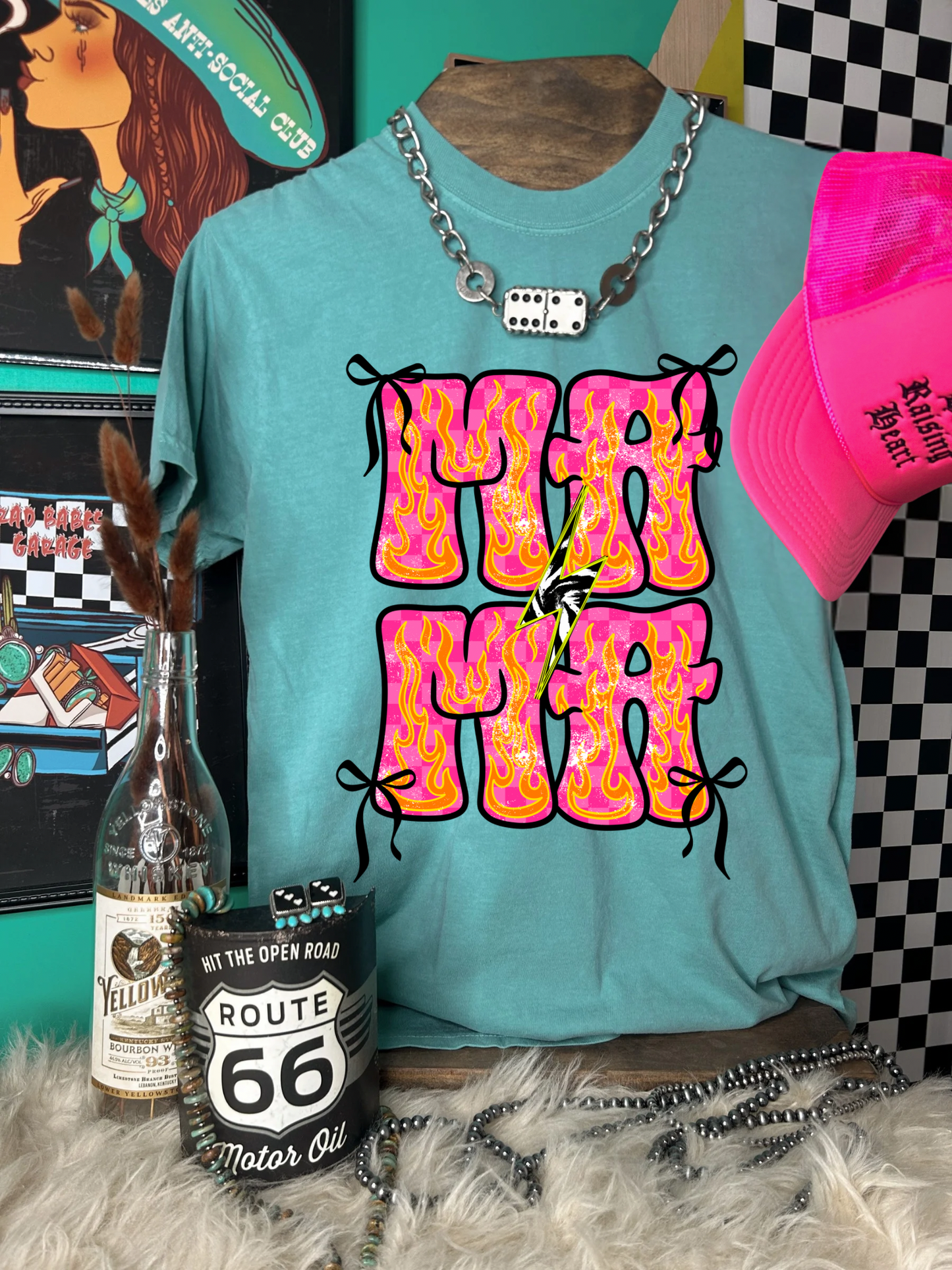 Checkered Mama Bolt Tee