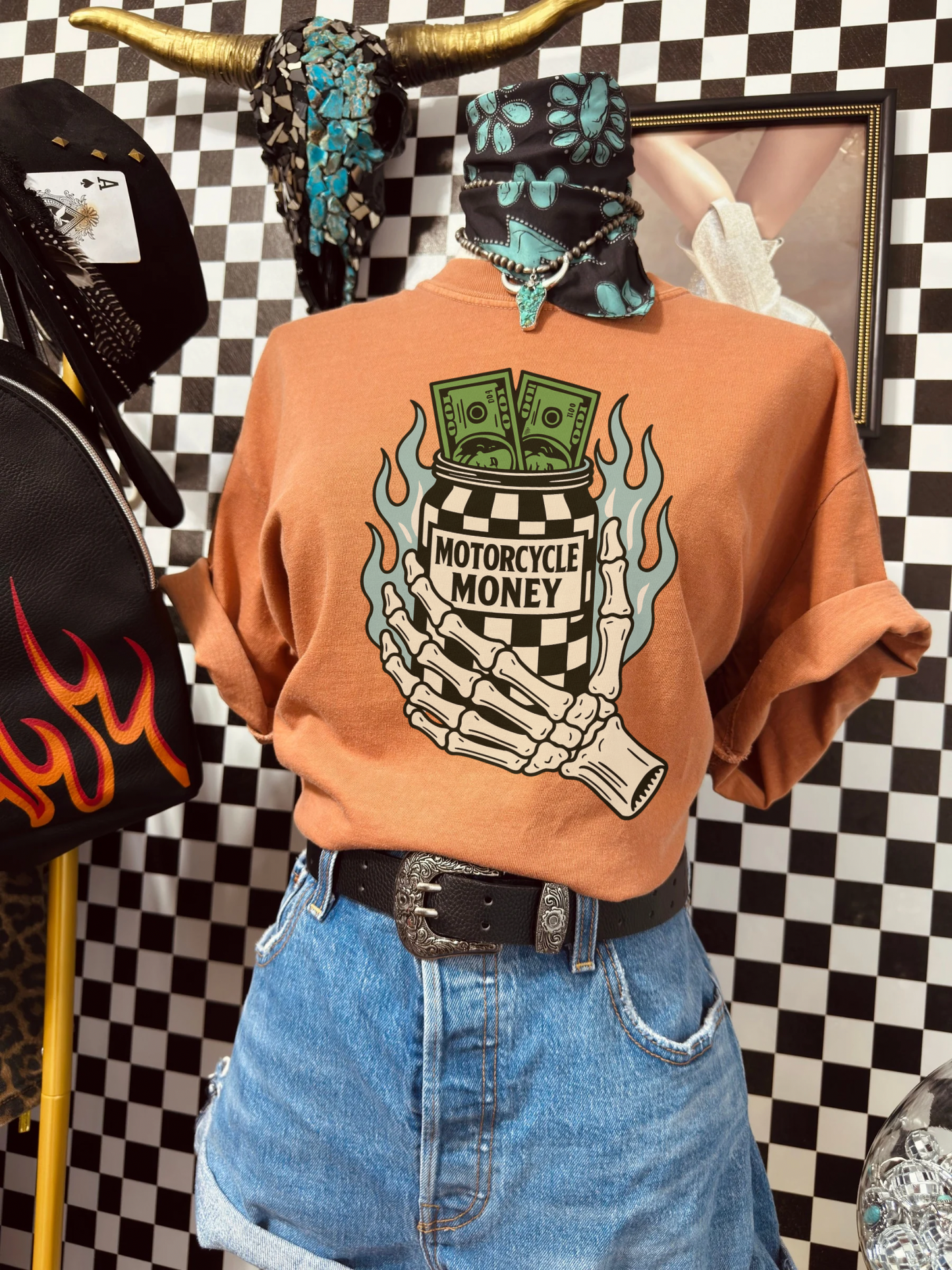 Motorcycle money tee
