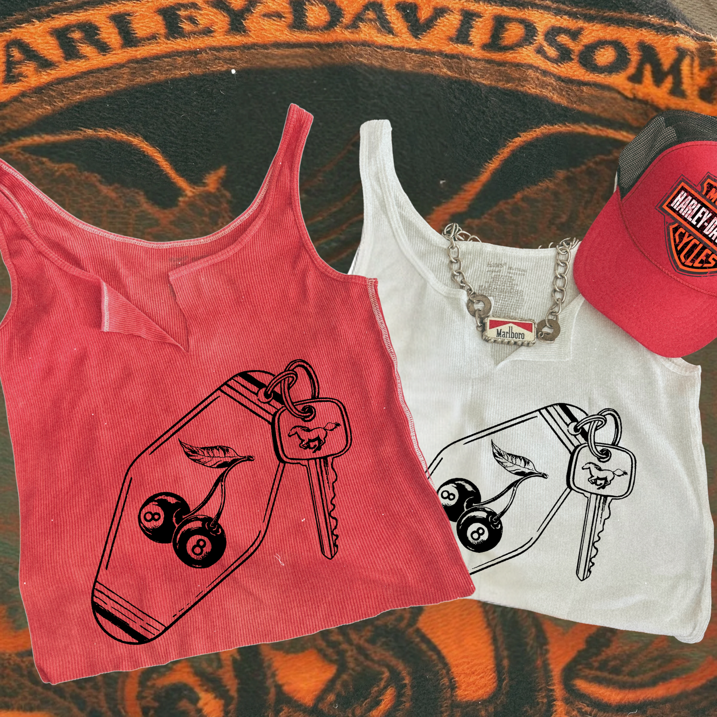 Motel Keys vintage Inspired Tank