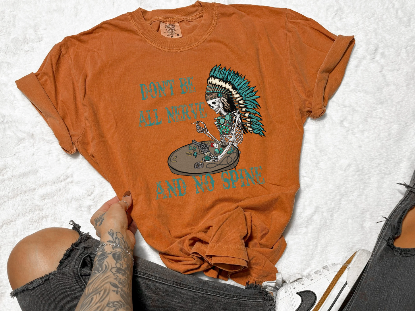 All nerve no spine Tee