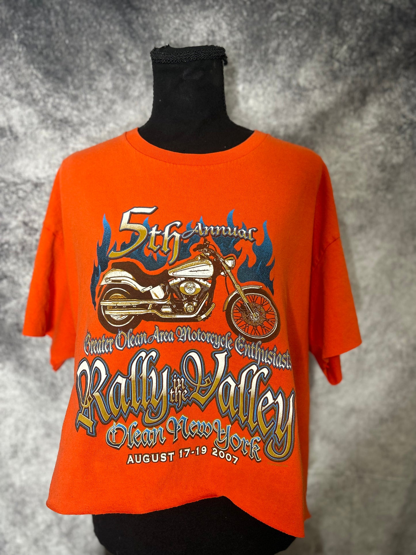 2007 rally in the valley tee cropped tee-size XL