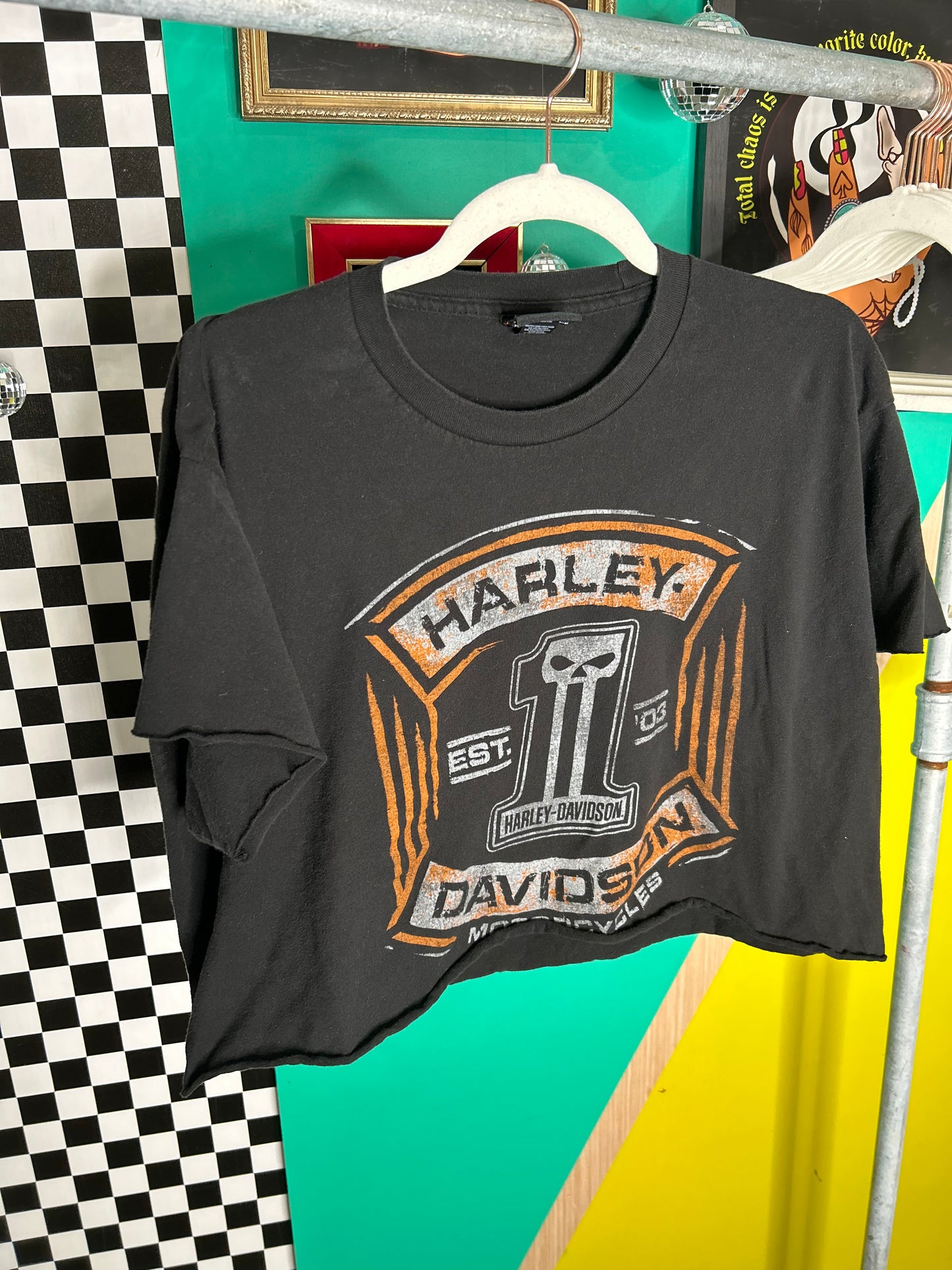 2020 Harley cropped tee-XL