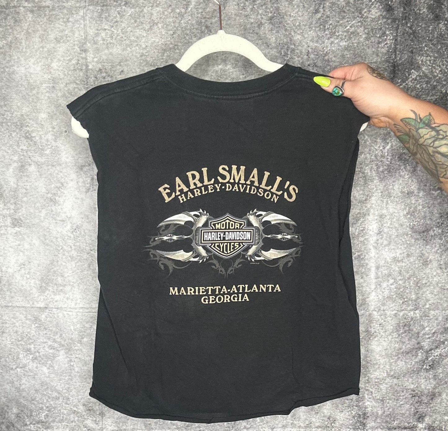 Vintage 2004 Harley Cropped Muscle tank-size medium