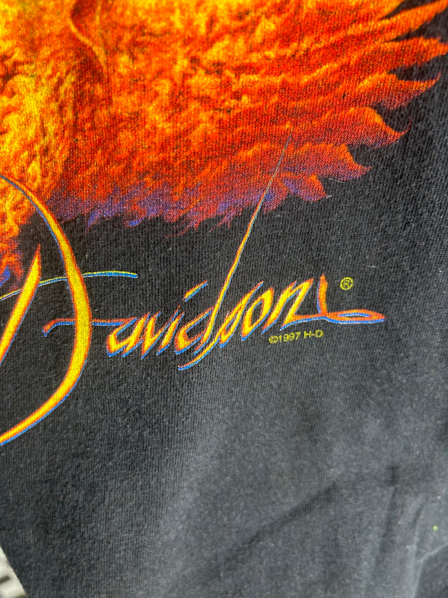 Vintage 1997 Harley cropped eagle tank-size XL