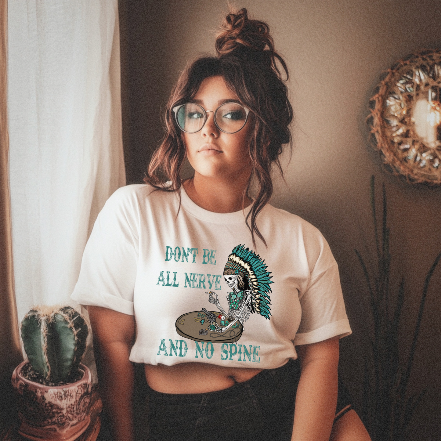All nerve no spine Tee