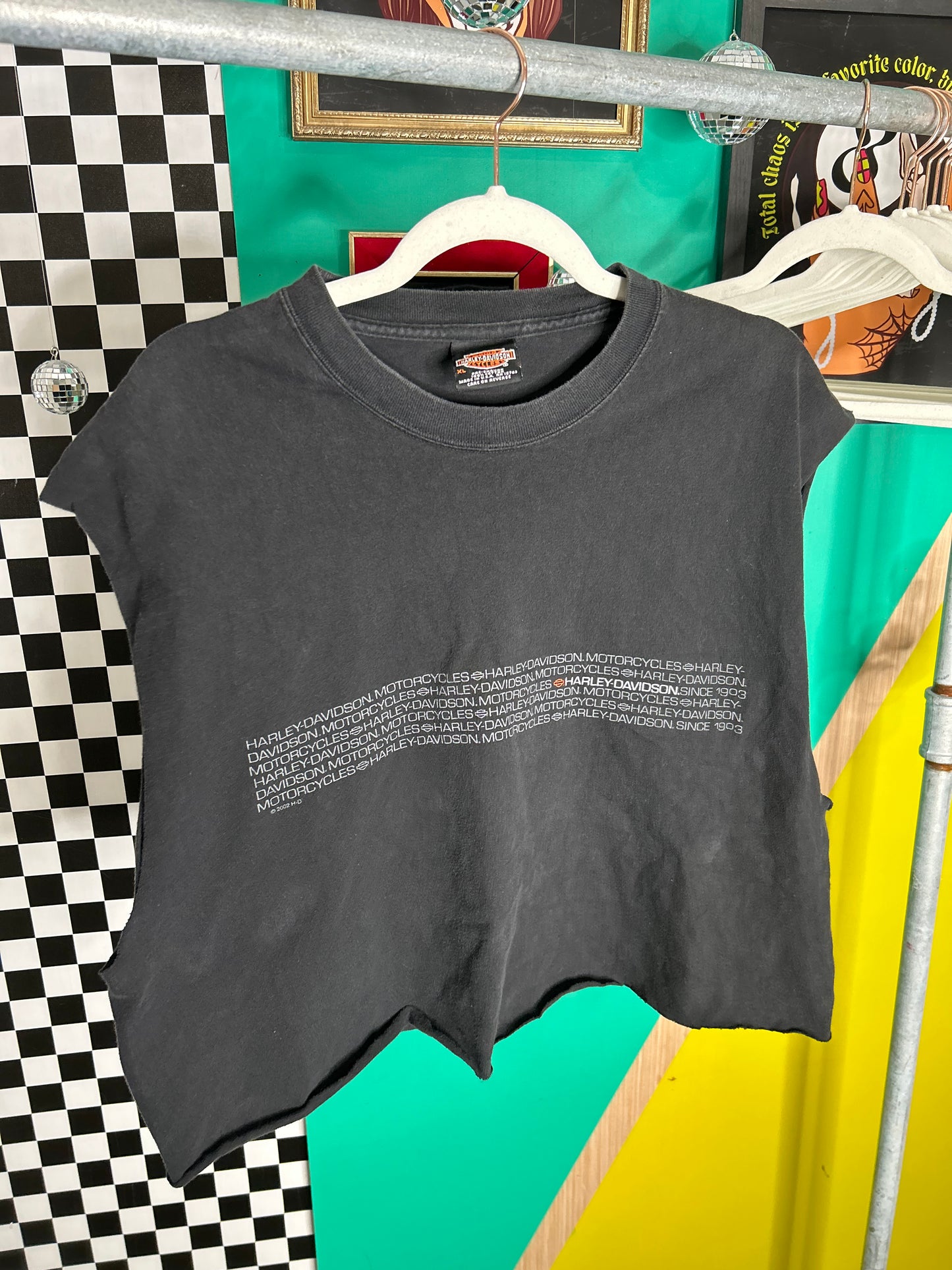 2002 Harley cropped muscle tank-XL