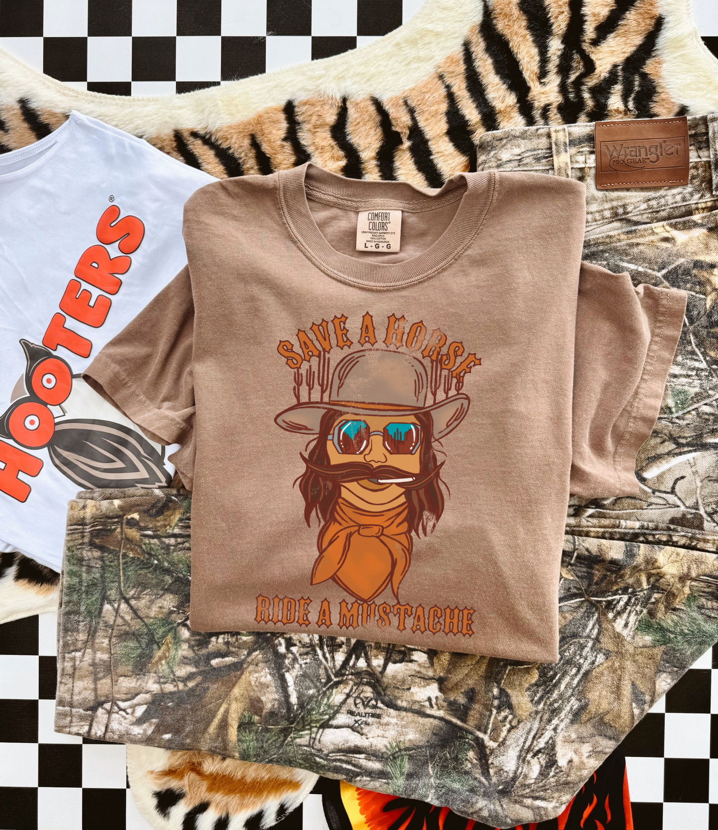 Save a Horse Ride a mustache Tee