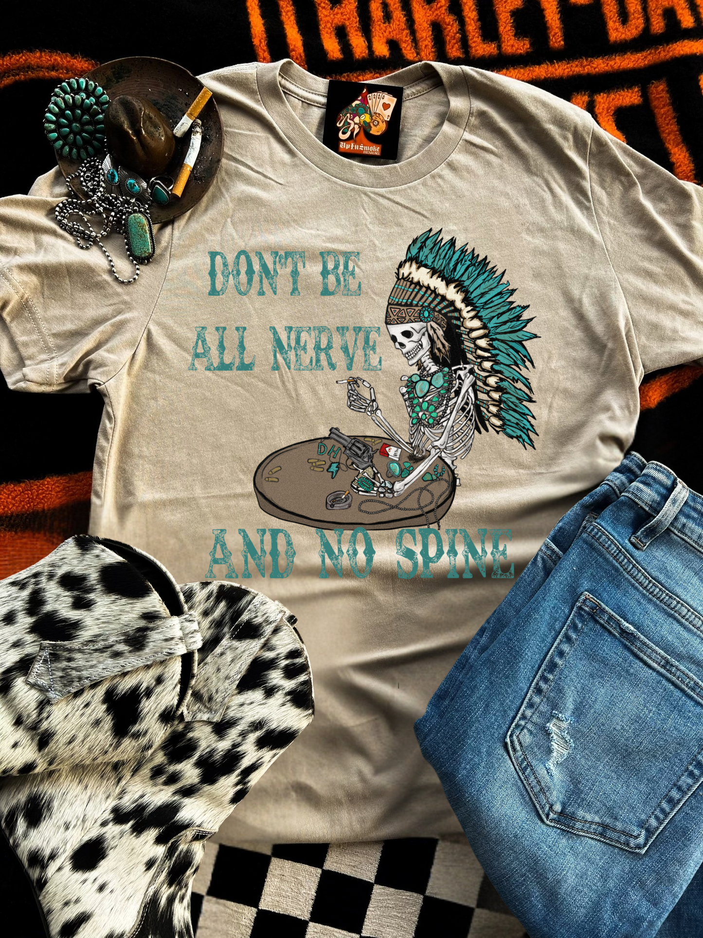 All nerve no spine Tee