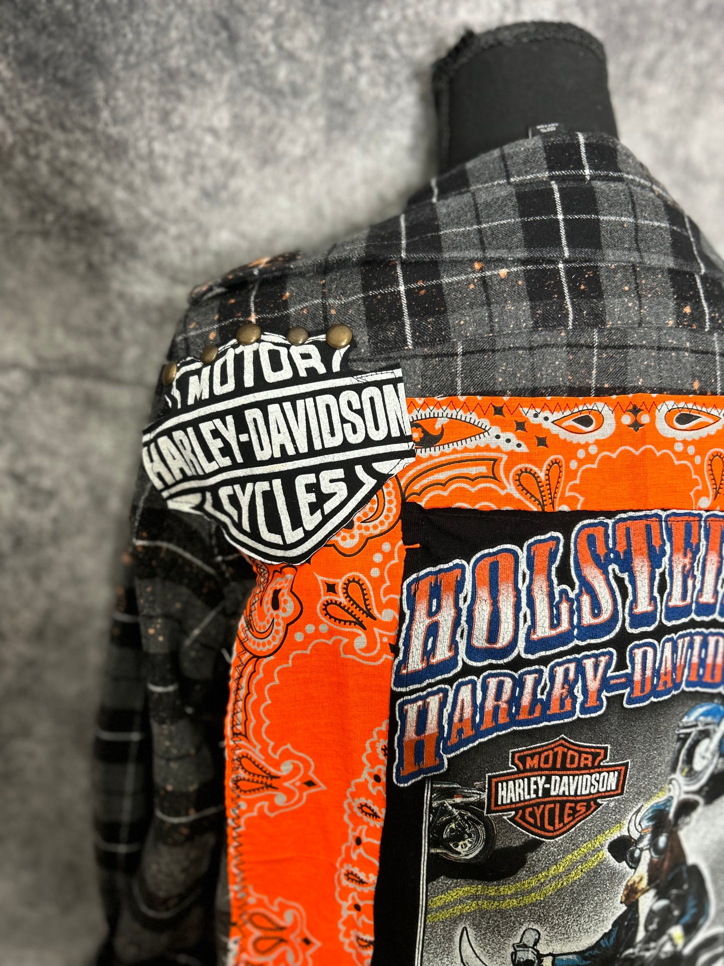 Upcycled Harley Flannel-size S/M