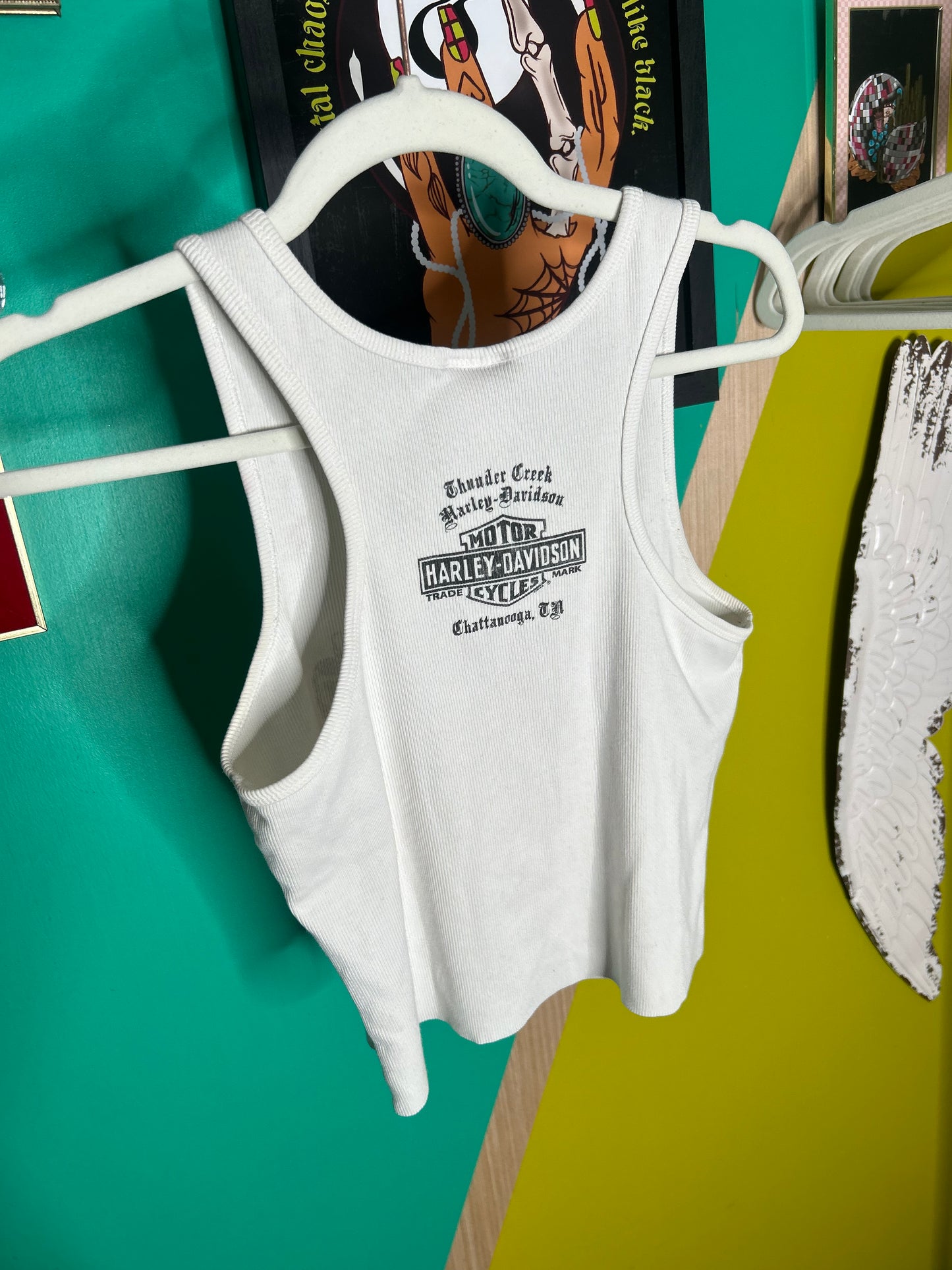 Vintage 2008 cropped Harley tank -size large