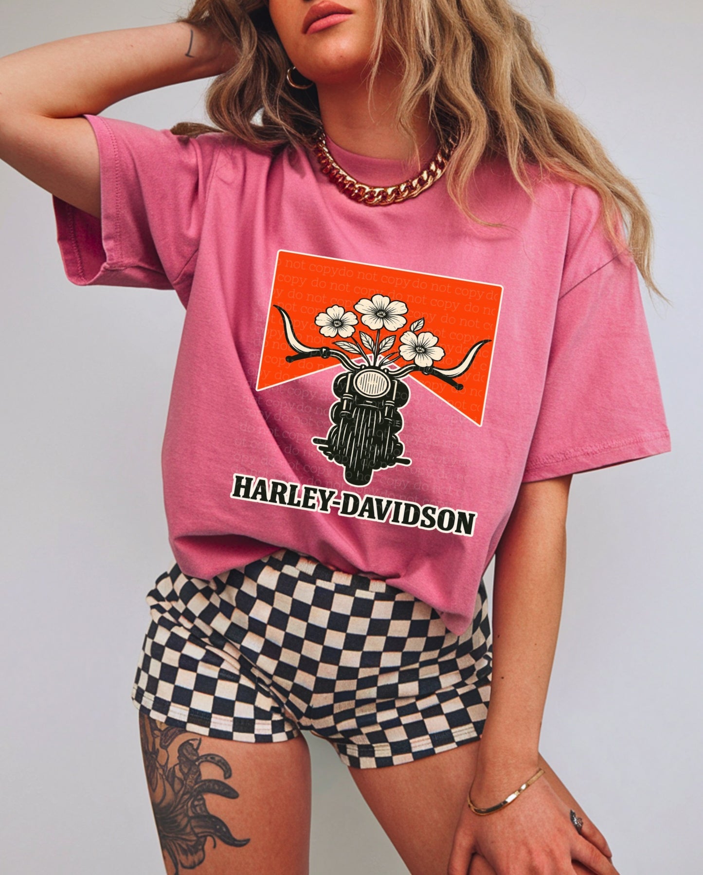 Floral Harley tee