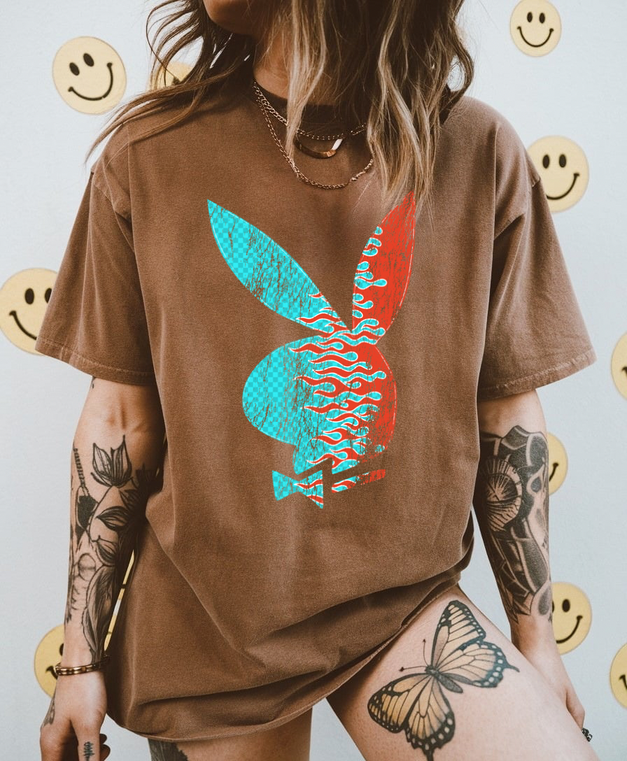 Neon blue/red PB Tee