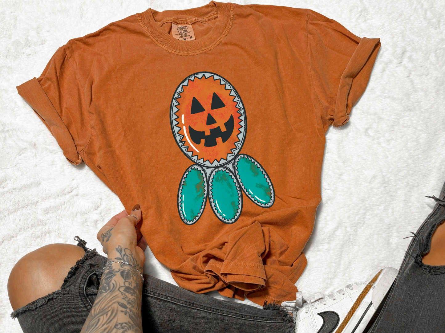 Turquoise pumpkin Tee