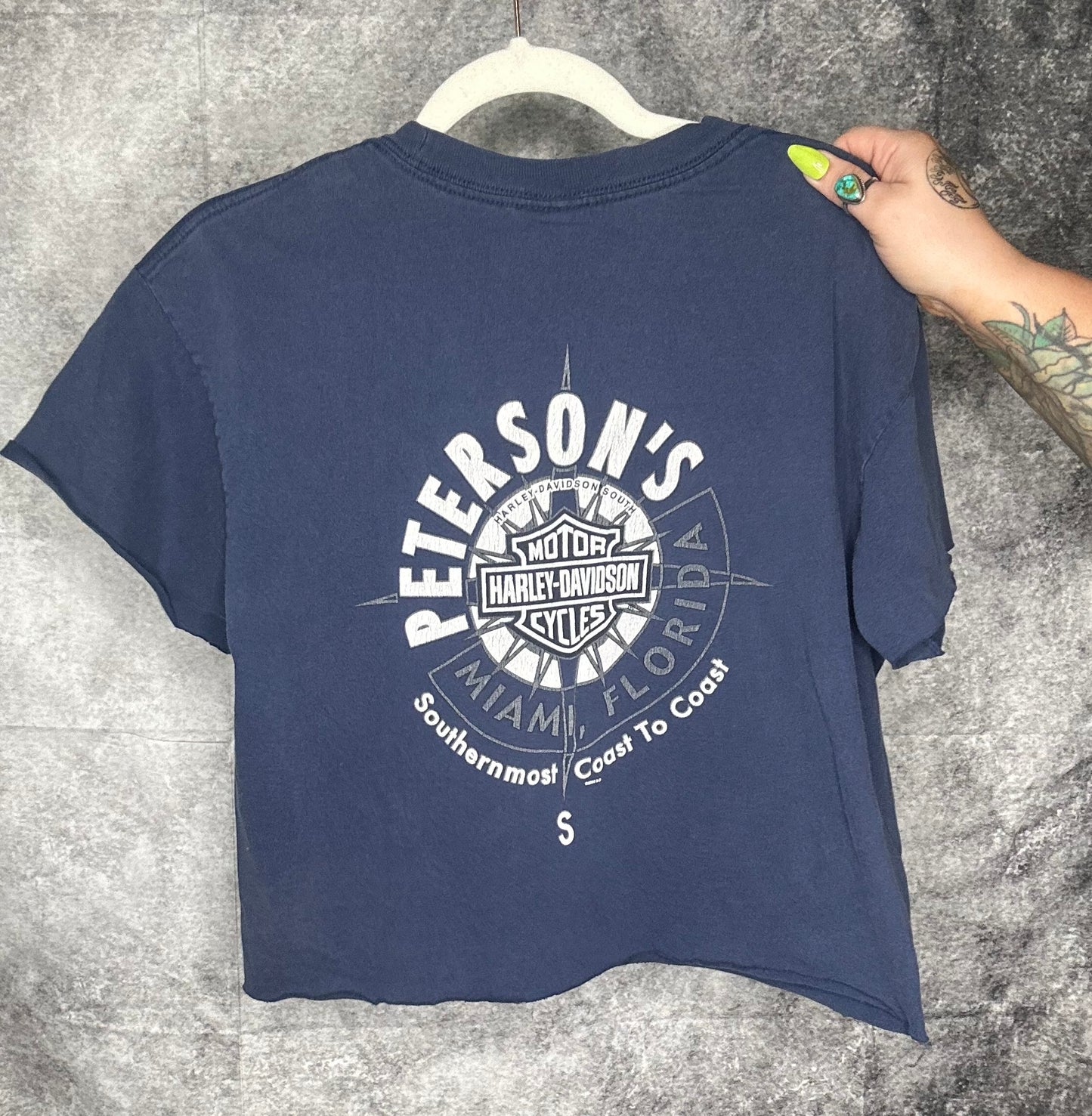 2003 VINTAGE Harley Freedom ride Cropped tee-size Large
