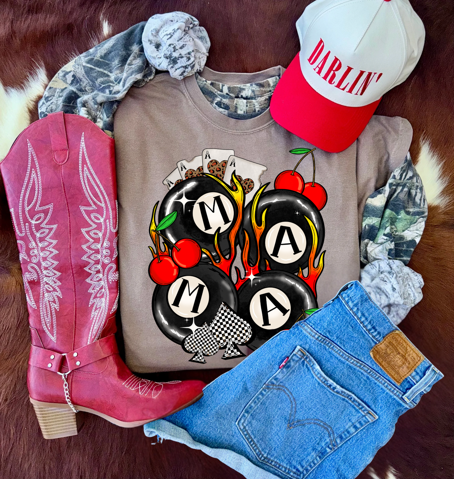 Mama 8 ball Tee
