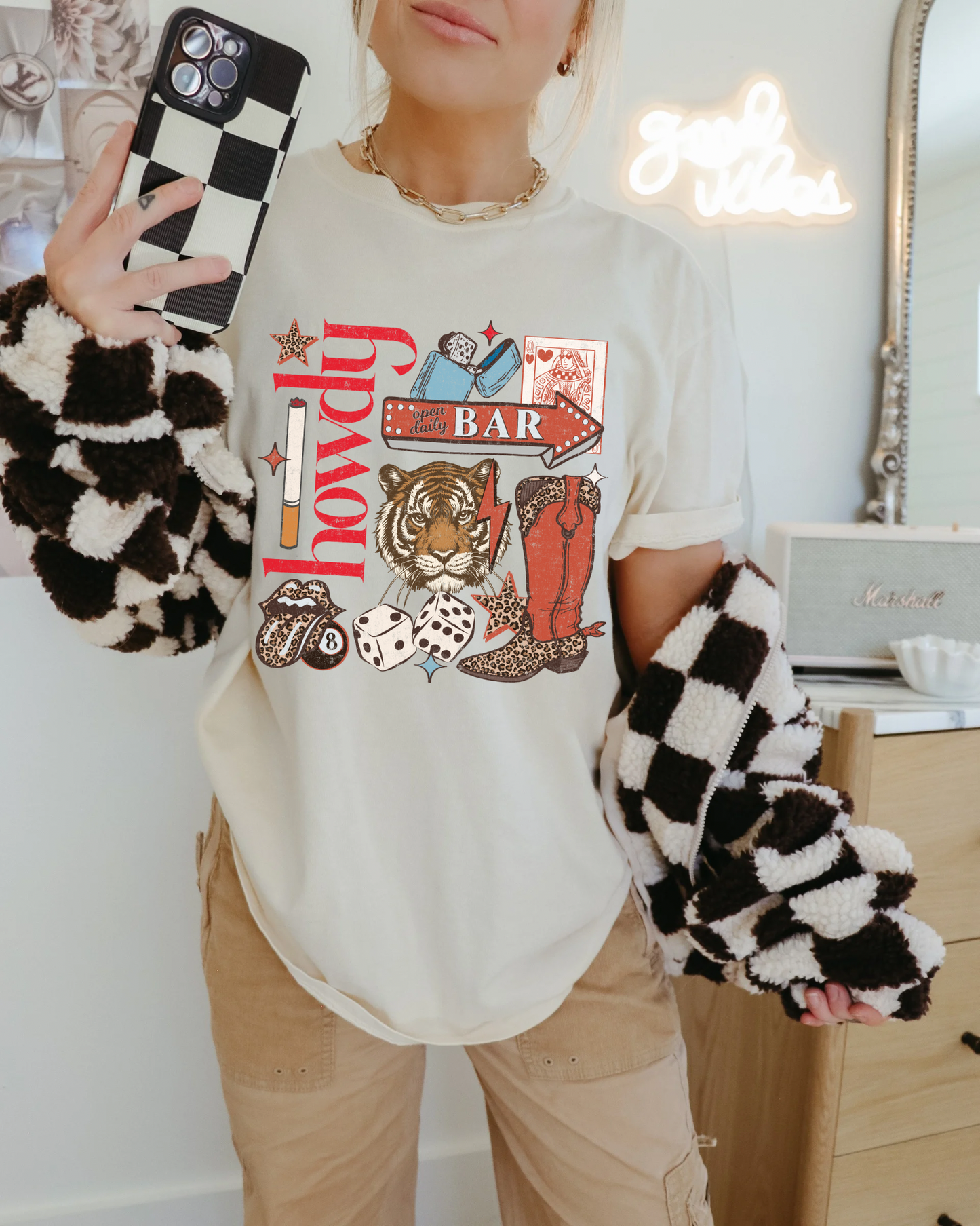 Howdy Collage Tee