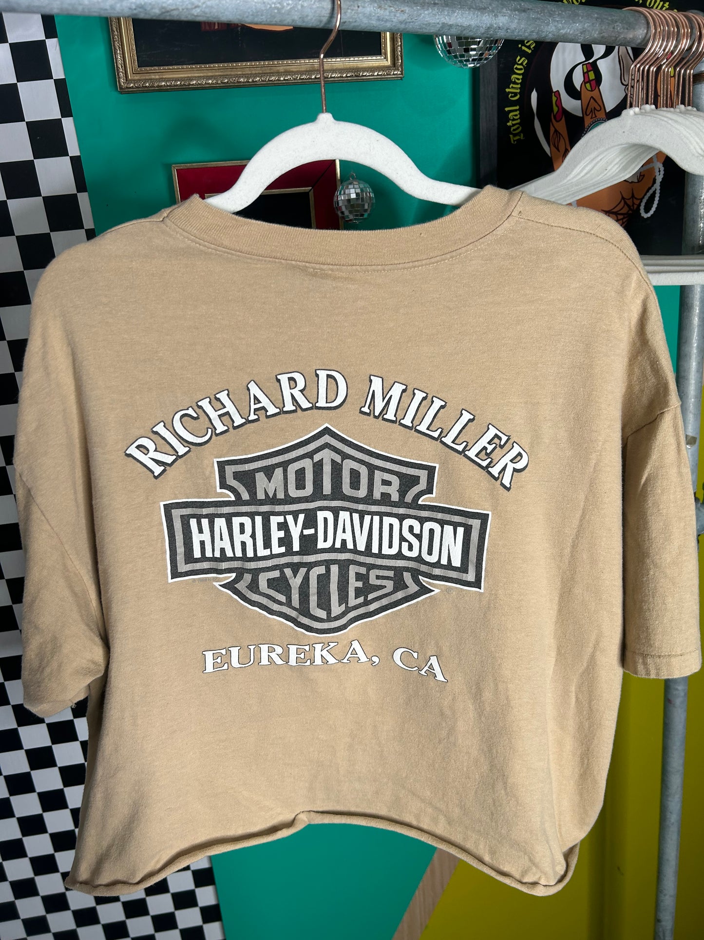 Vintage 1996 Harley Alaska cropped tee-XL