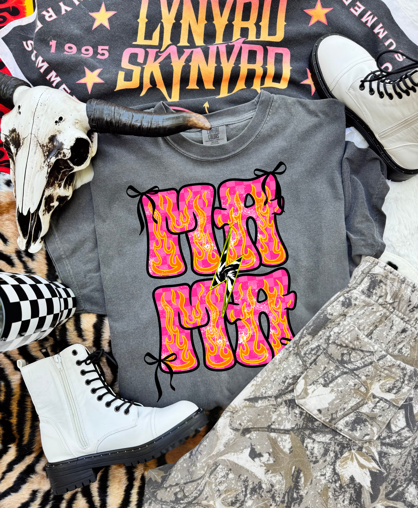 Checkered Mama Bolt Tee