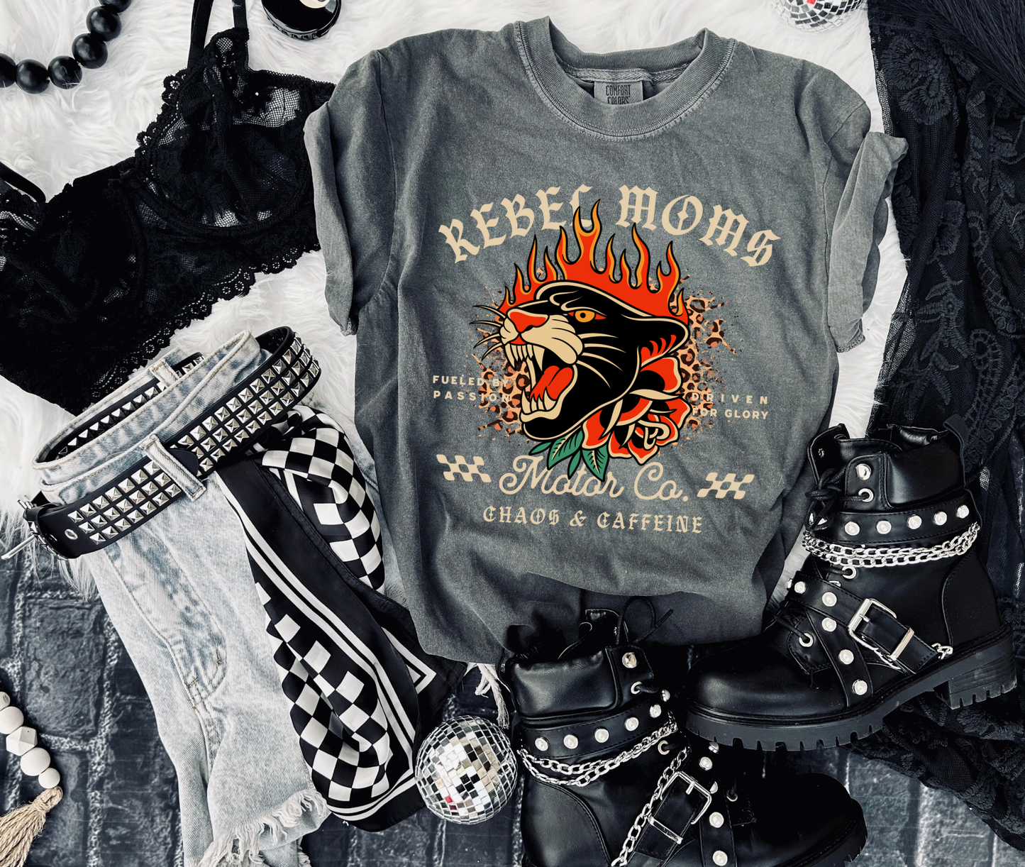 Rebel Moms Motor Co Tee