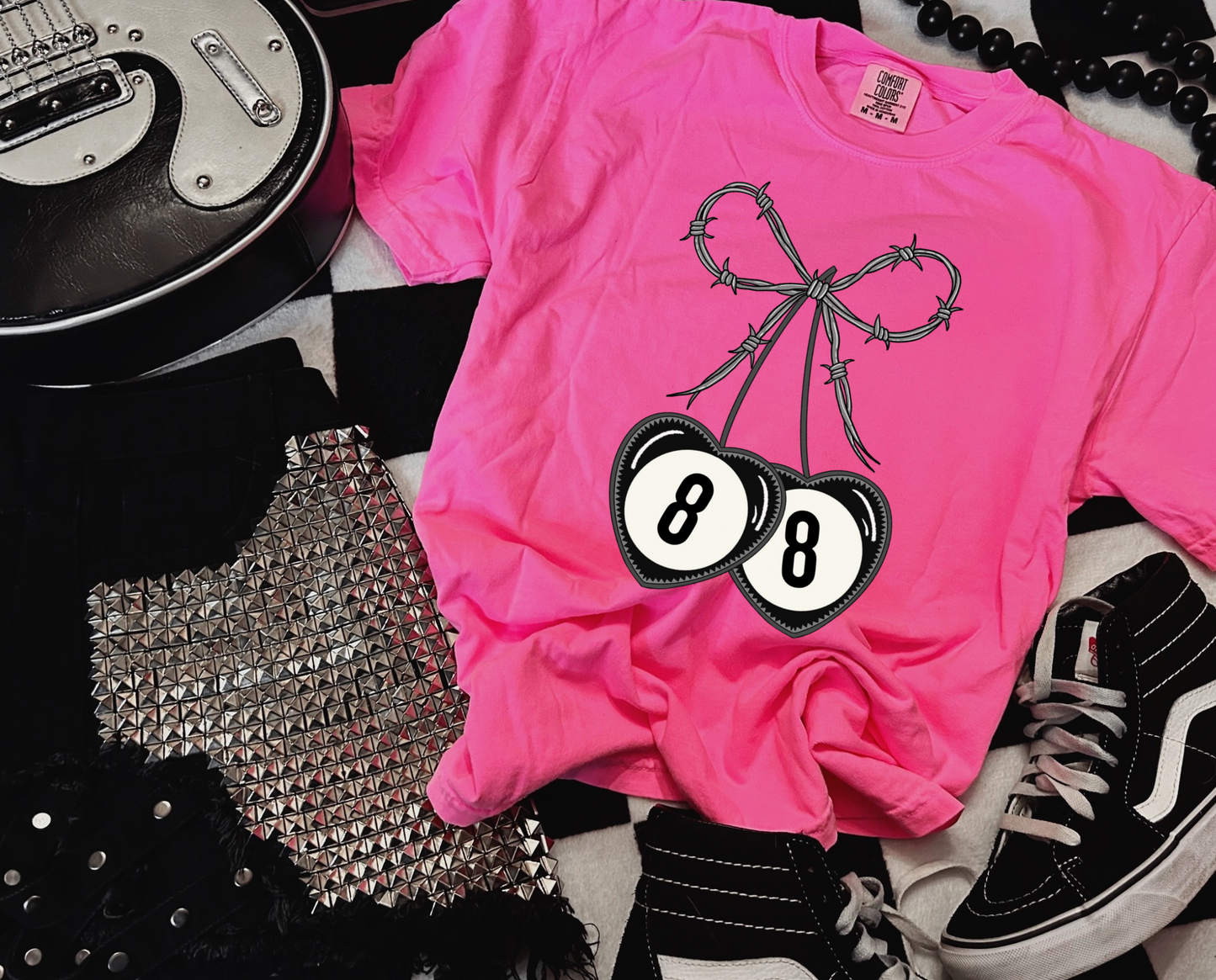 Barbed wire Cherry Tee