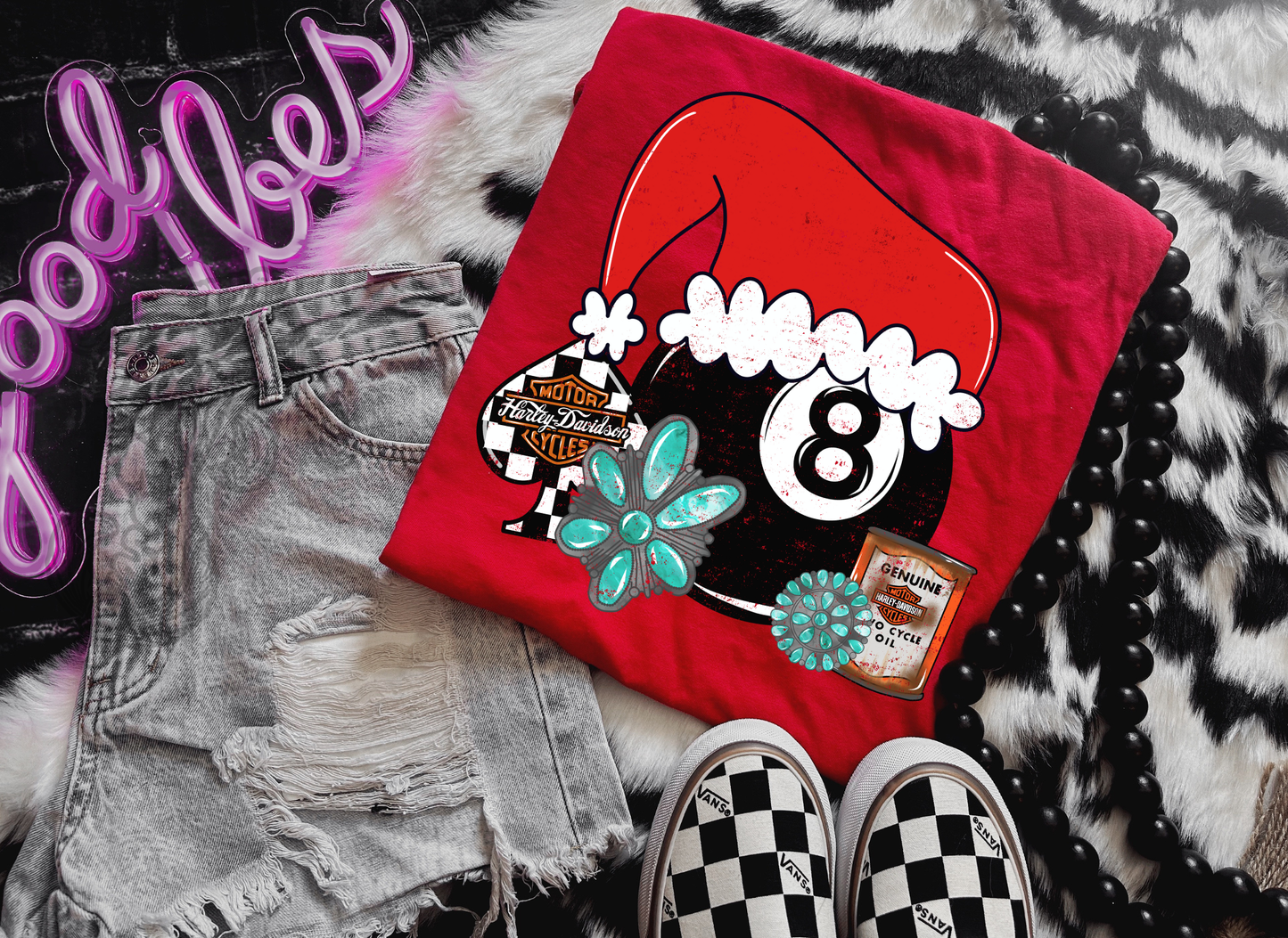 Harley 8 ball Tee