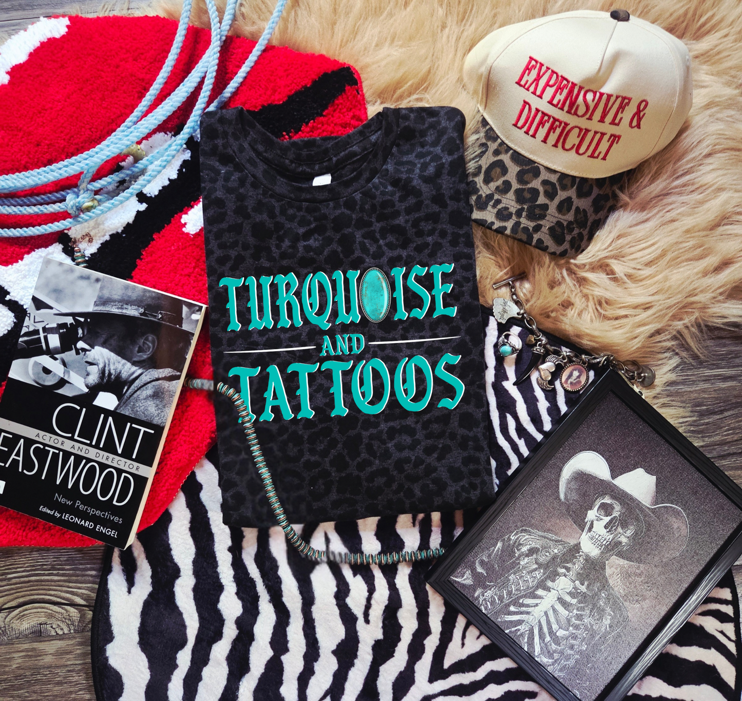 Turquoise and tattoos Tee