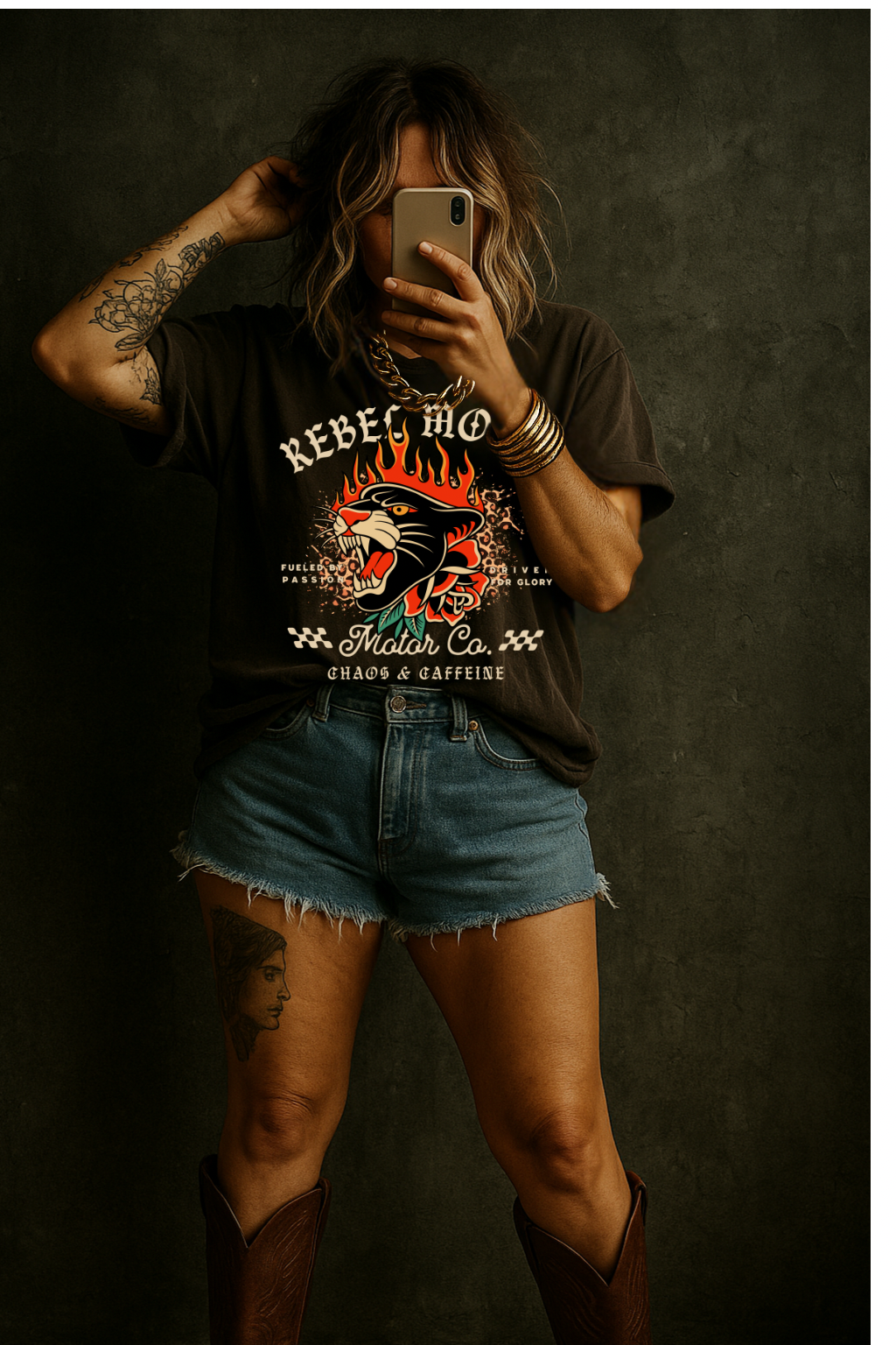 Rebel Moms Motor Co Tee
