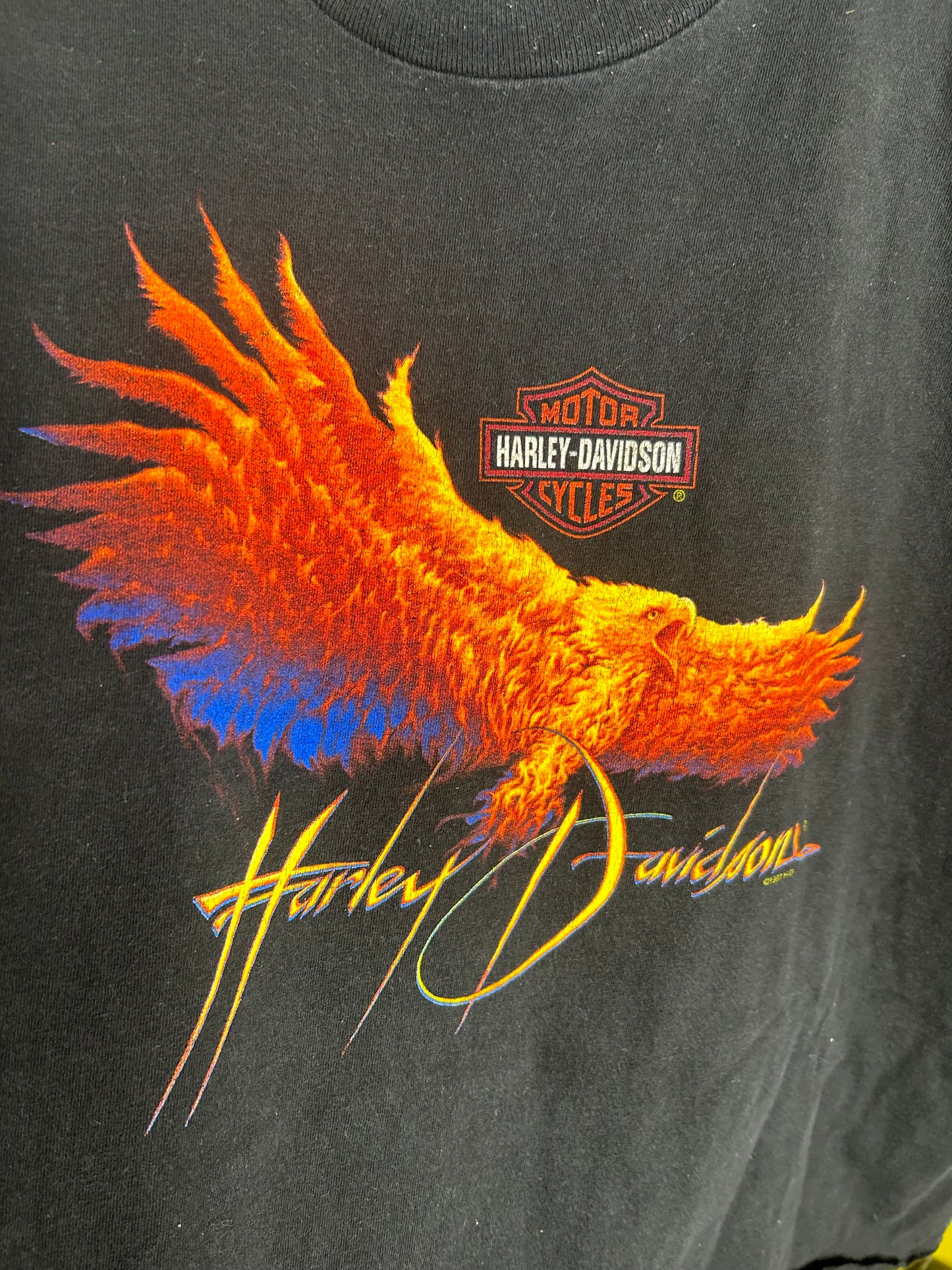 Vintage 1997 Harley cropped eagle tank-size XL