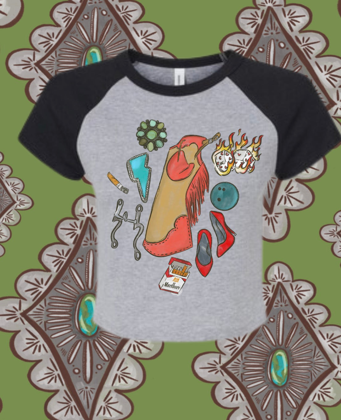 Smoke Break Rodeo baby tee