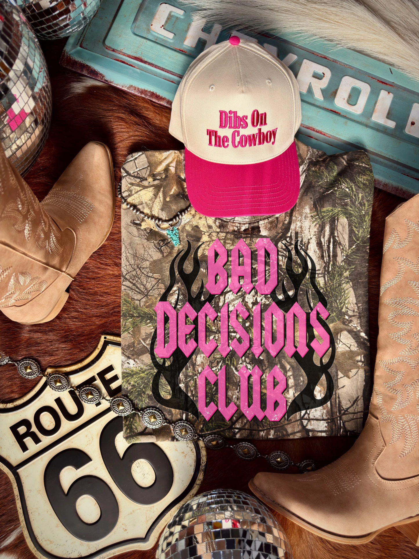 Bad Decisions Club Camo Tee