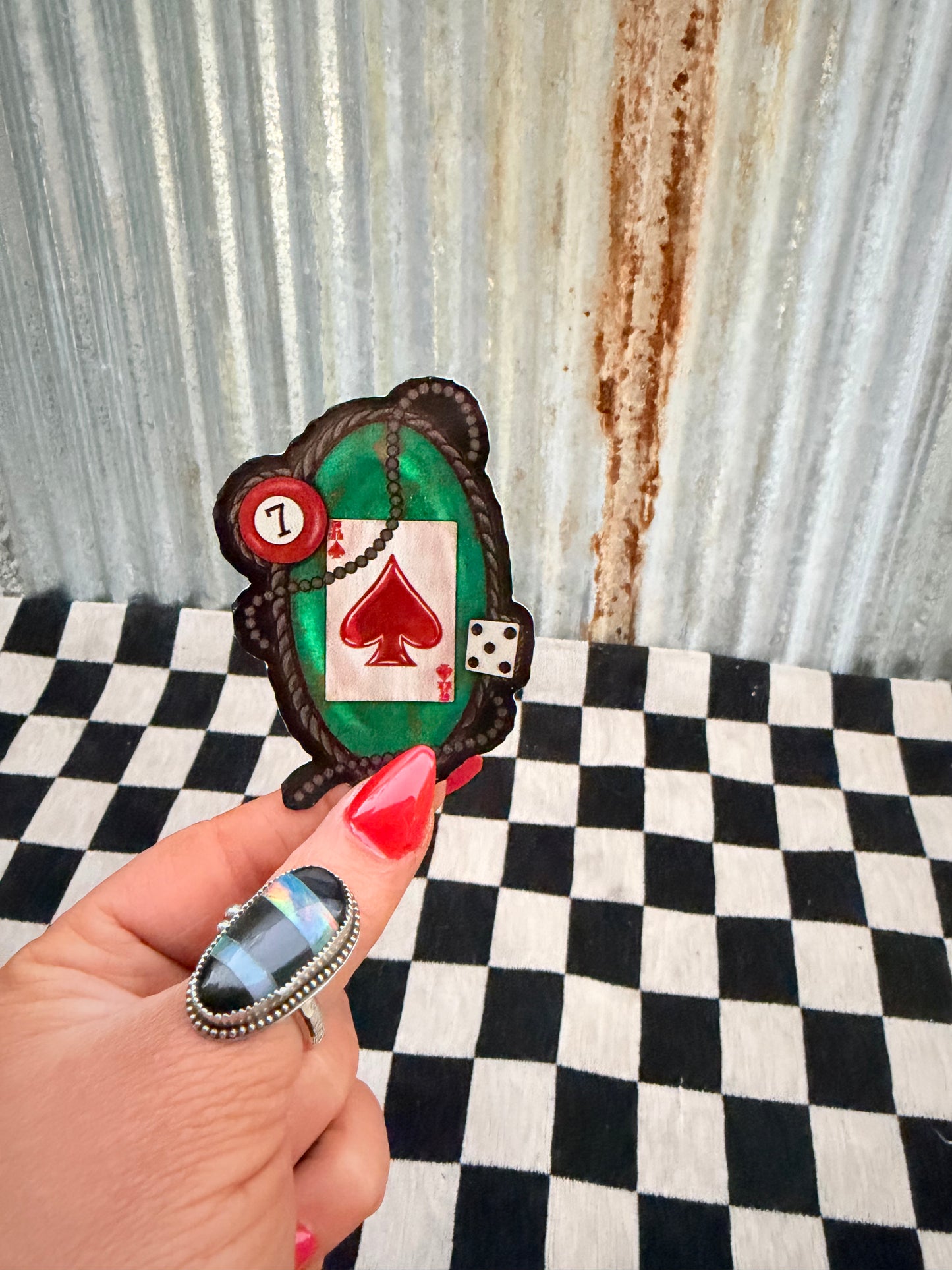 Turquoise stone sticker