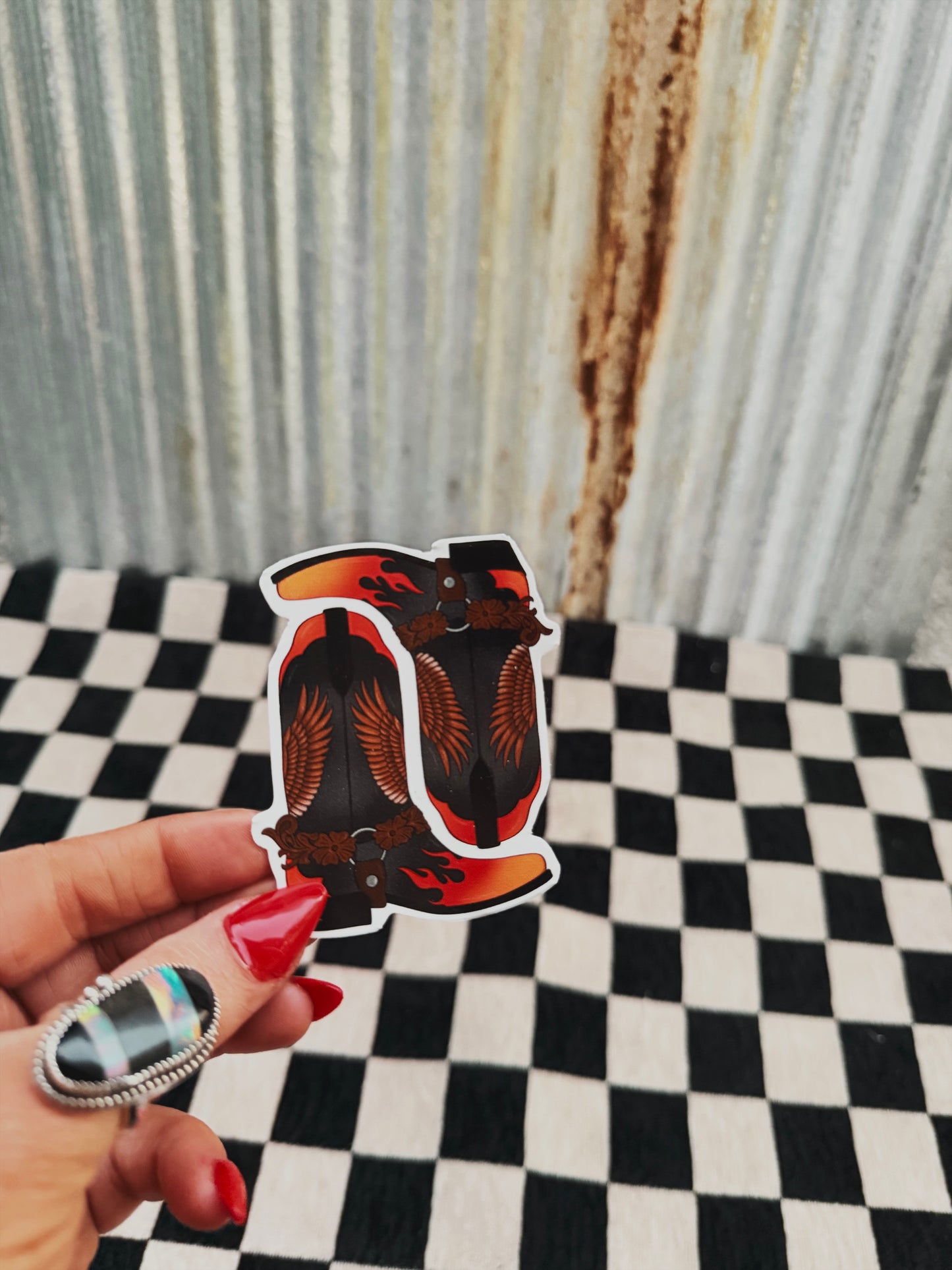 Riding boots sticker