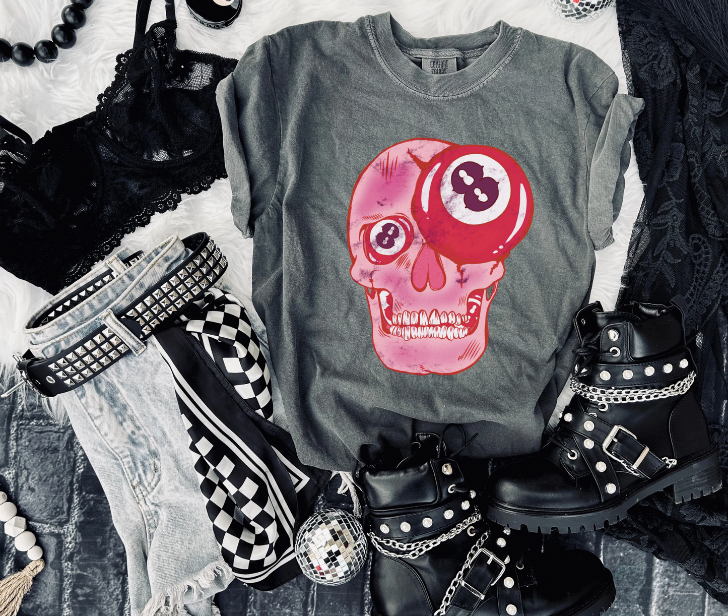8ball Skull Tee