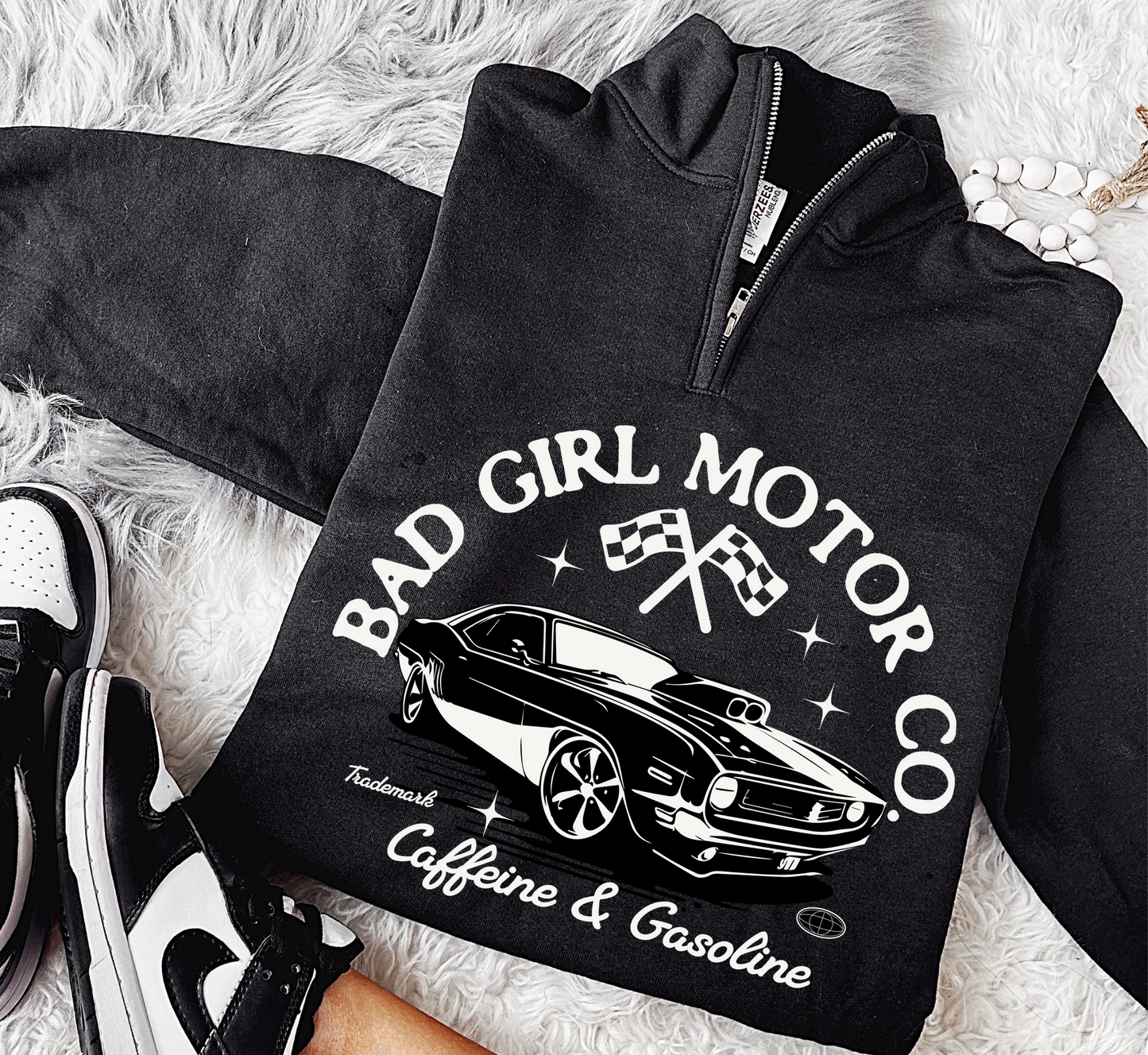 Bad Girl Motor Co Collared Quarter Zip