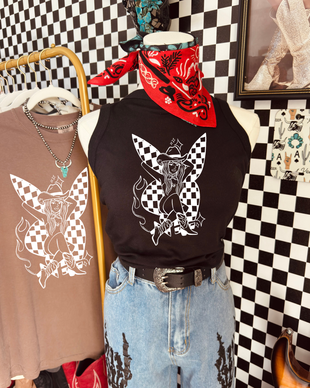 Bunny Cowgirl Rib Tank