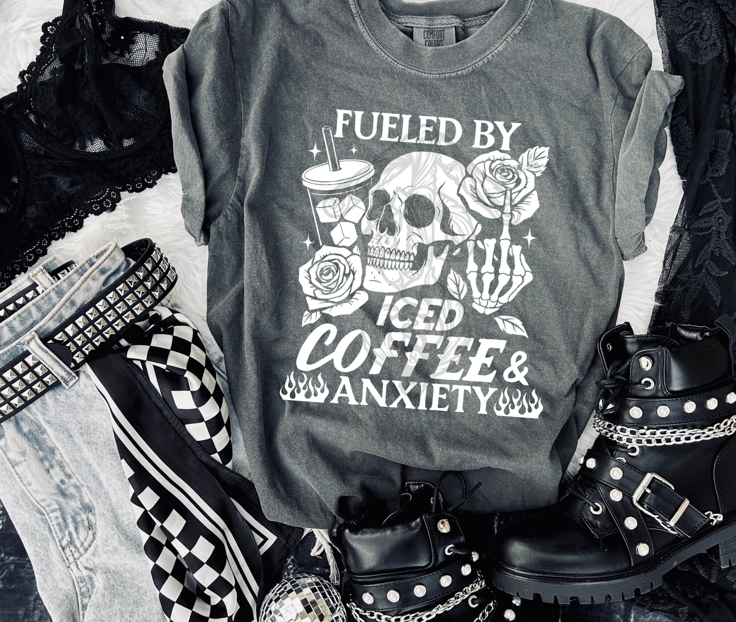 Fueled by coffee and anxiety tee