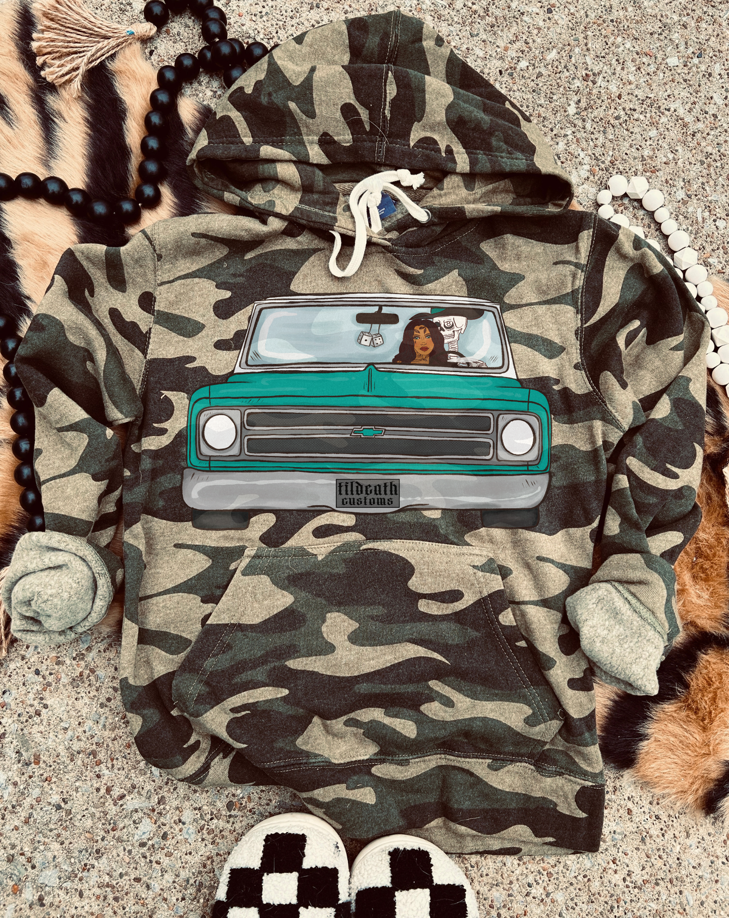 Til death customs Camo hoodie