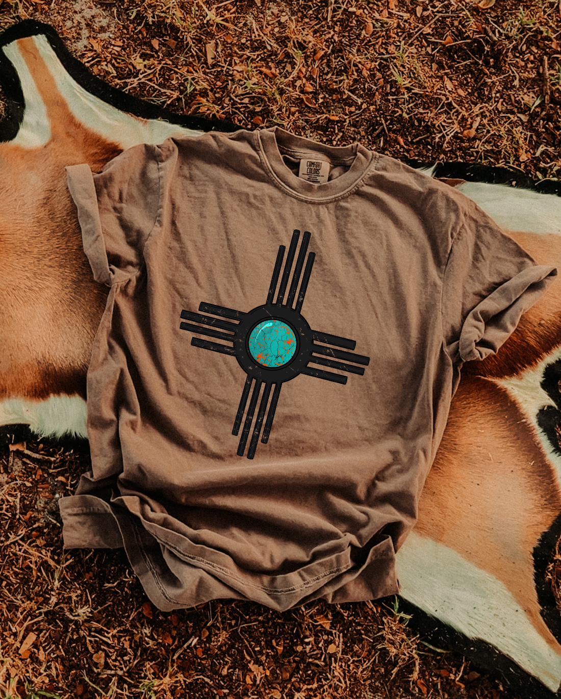 Turquoise Zia Tee