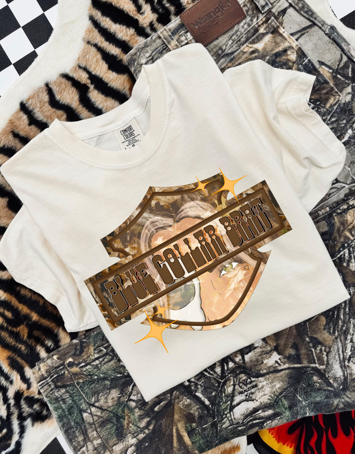 Blue collar brat tee