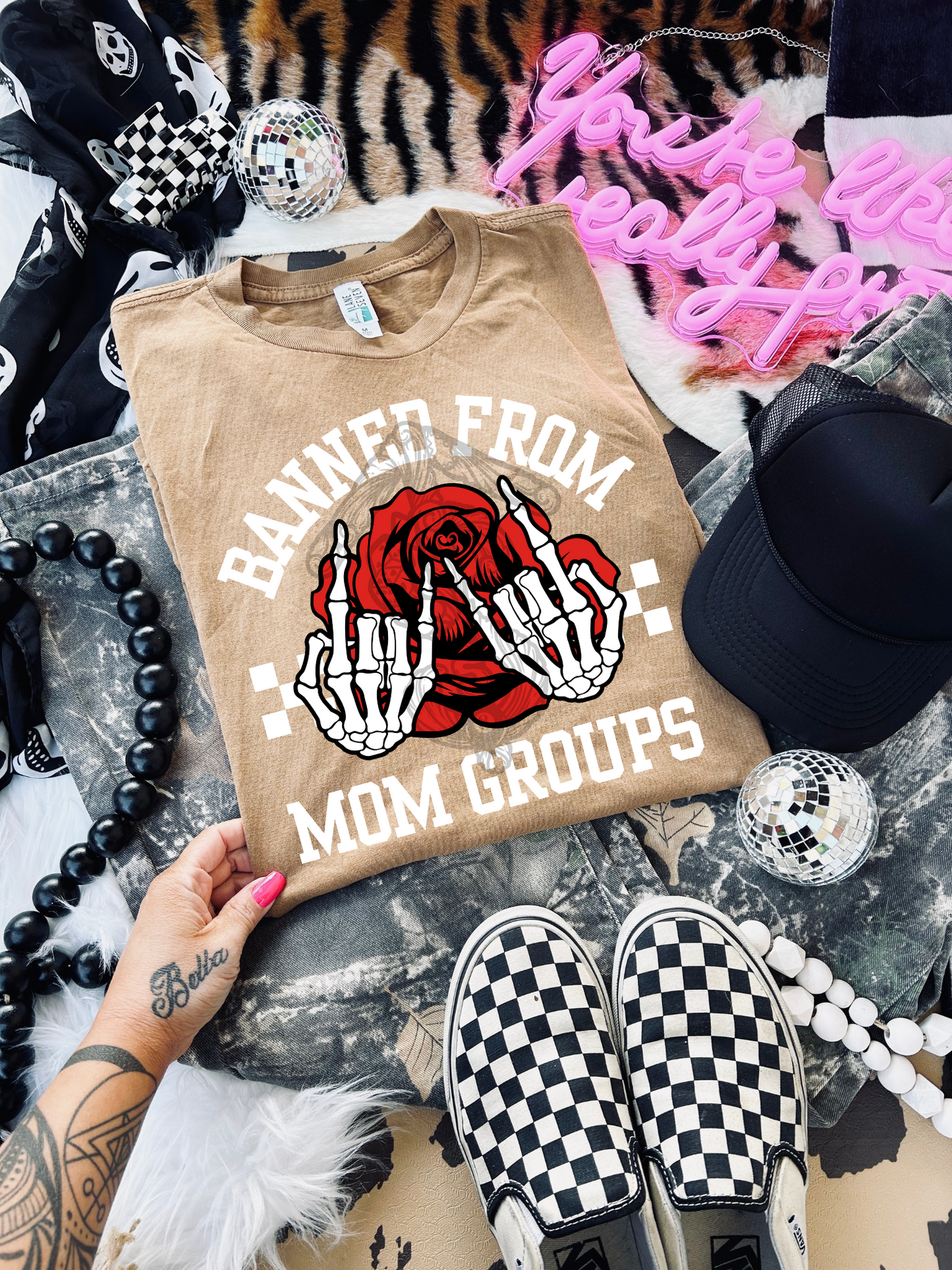Banned From mom groups tee