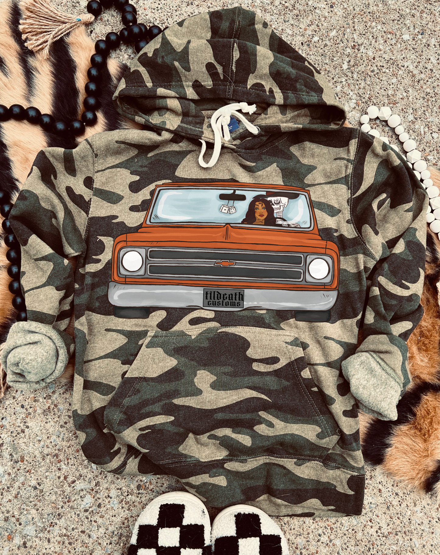 Til death customs Camo hoodie