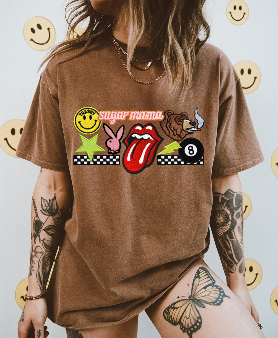 Playboy Faux patchwork tee
