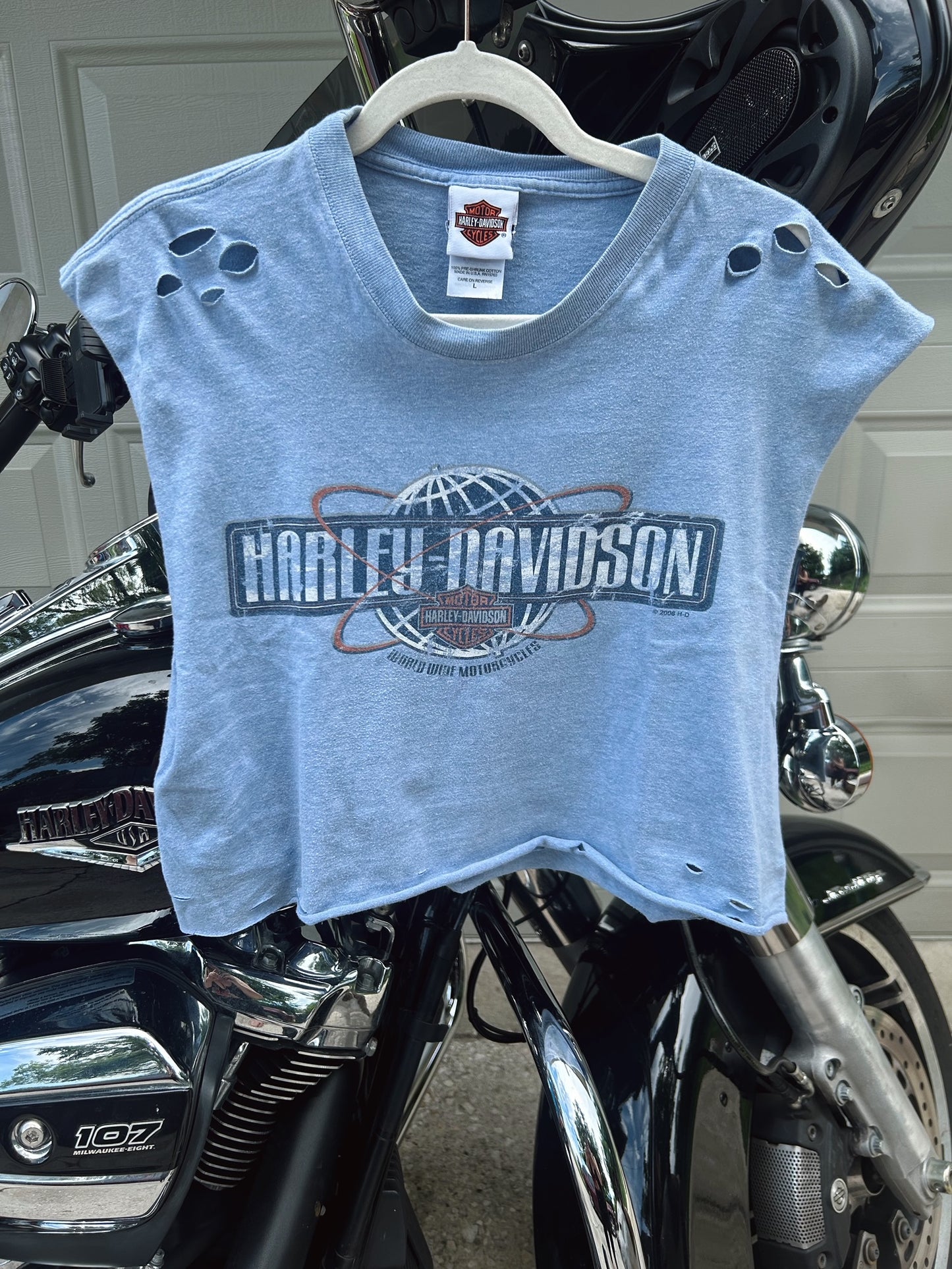 2008 Harley Ghost Town NC Cropped tank-size large