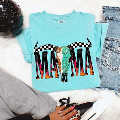 Mama Turq Bull Skull Tee